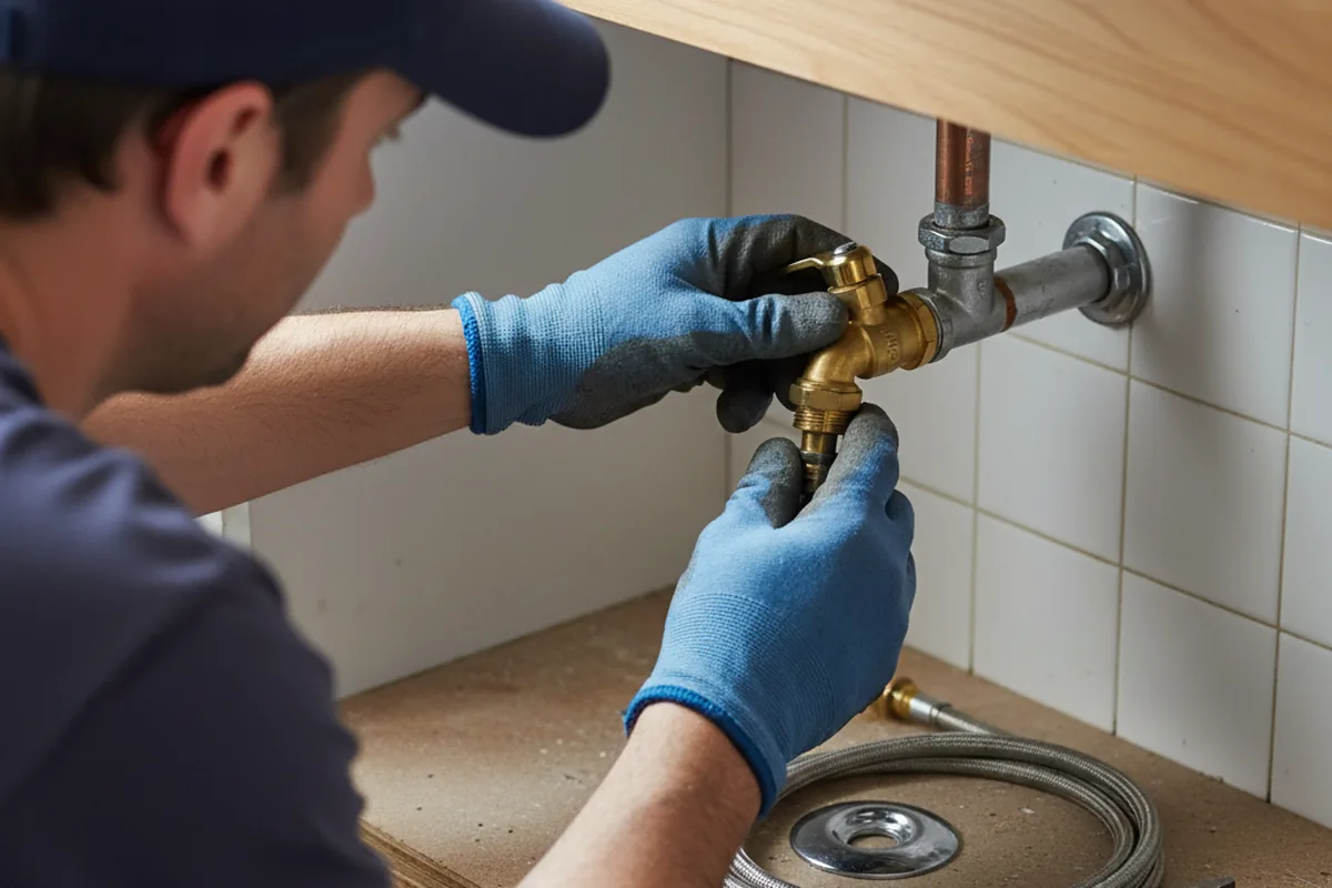 Shutoff valve and fitting work during Faucet and Fixture Repair in Epsom
